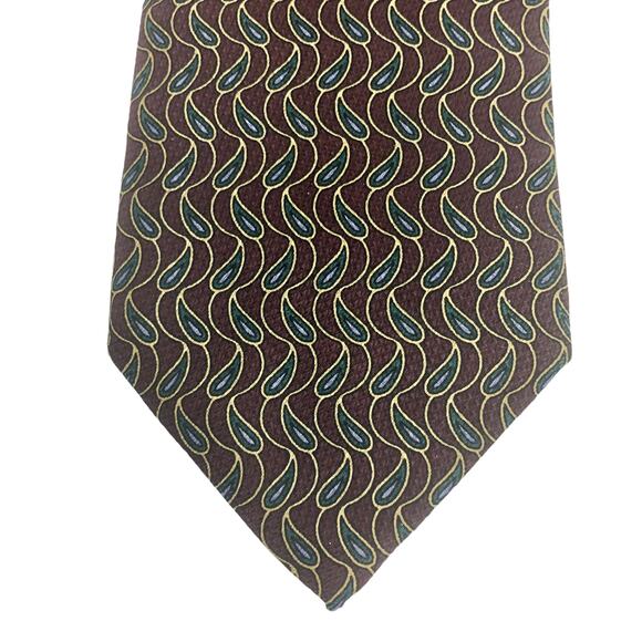 Brown Peacock Paisley Tie - Picture 4 of 5